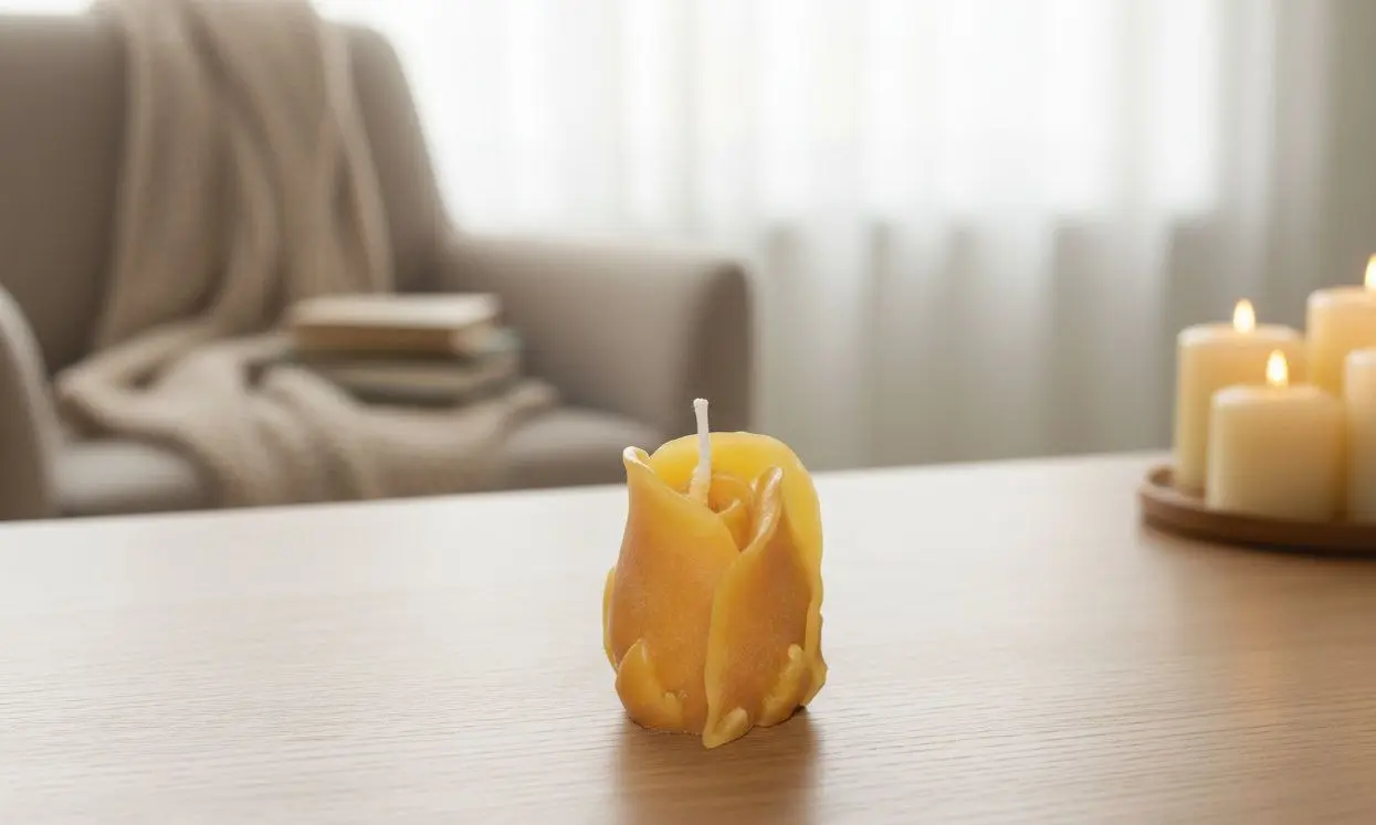 Vela cera flor - Imagen 2