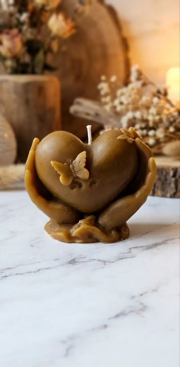 Vela cera Corazón - Imagen 2