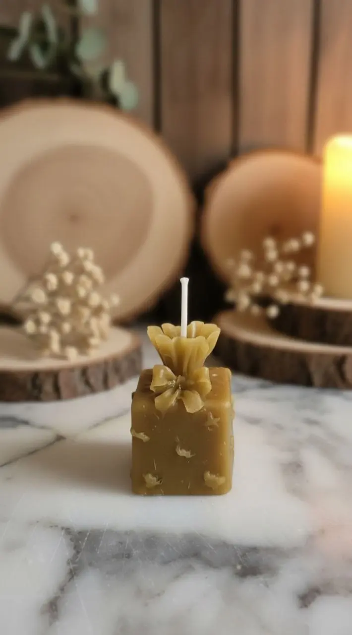 Vela artesanal de cera - regalo - Imagen 2