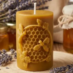 Vela cera panel con abeja